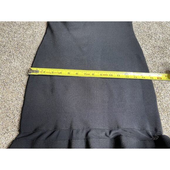 New! BeBe Black Off The Shoulder Maxi Bodycon Sheath Dress Size Small - Picture 8 of 9